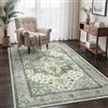 BEIMO Tappeto Salotto Pelo Corto Vintage, Tappeto Camera Da Letto, Tappeti Antiscivolo Lavabile, Tappeti Persiano per Cameretta, Soggiorno, Sala, Scendiletto, Verde, 120x170cm
