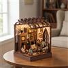 Book Nook 3D Miniature in Legno con Luce Creativo per Appassionati di Lettura