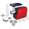 Heinner Macchina per carne Heinner MG-2100RD, 2100W, capacità di lavorazione 1.8 kg/min, accessori per preparare polpette, accessori per insaccati, coltello in acciaio inossidabile, 3 dischi di taglio, colore rosso