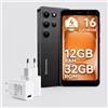 Blackview Smartphone Oscal Wave 2C, 5", ultraleggero, senza contratto, incluso caricabatterie da 18W, Android 16, 12+32GB, Face ID, Dual SIM, risoluzione 1080P, custodia protettiva in TPU inclusa