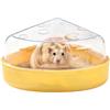Generico Box da Bagno con Sabbia per criceti | Contenitore Divertente Trasparente a Forma di Formaggio | per Gabbie per Piccoli Animali Domestici | per Giocare, Esplorare, Nascondere, Dormire, Gerbil