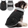 Queenmore Cappottino Cane Piccolo Caldo Impermeabile, Leggero E Imbottito | Giacca Invernale Trapuntata Per Barboncino, Chihuahua, Maltese, Gatto, Maltese, Bichon Frisé, Volpino Italiano, Nero, XS