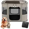 Floving Recinzione portatile per animali domestici, 90 x 70 x 60 cm, pieghevole, rettangolare, per sala di consegna, cuccia per gatti e cuccioli, tenda chiusa per animali domestici (Grigio 2)