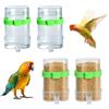 SLIAXINT 4PCS mangiatoia e abbeveratoio automatico per uccelli distributore acqua e cibo 220ml per gabbia accessorio per pappagallini canarini antigoccia e facile da installare bird waterer feeder