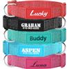 ROKHEVN Collare per cani personalizzato con nome e numero stampati, collare riflettente personalizzato regolabile con fibbia per cani di taglia piccola, media e grande, 5 colori e 5 caratteri, per maschi e