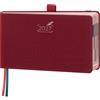 BEZEND Agenda 2027 Settimanale Tascabile con Orario - 9,4 x 16,7 cm | Gen a Dic 2027, Formato Piccola Orizzontale, Ideale per Borsa, Bordi Oro Rosa, Copertina Rigida in Pelle PU - Borgogna