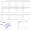 Butyeak 60 Pezzi Porta Etichette in PVC Trasparente, Porta Etichette in Plastica Trasparente, PVC Porta Etichette, 6x4,2 cm Porta Etichette per Scaffali, Porta Cartellino del Prezzo, per Negozio,Supermercati