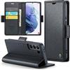 Phernykas Custodia a Libro Portafoglio per Samsung Galaxy S21 Plus, RFID | 3 Slot - Per Pendolarismo, Flip Cover Doppia Fibbia Magnetica, Pelle PU Anti-Macchia, Supporto, Lavoro, Telefono Libretto