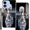 WUACYEAMING Custodia Compatibile con Redmi Note 17,con Slot Carte PU Pelle Portafoglio Libro Case Antiurto Bumper Motivo Magnetica Flip Protettiva Resistente Gatto tigre