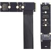 xiwai NGFF M-Key NVME SSD Extender Card con PCI-E 4.0 Cavo di prolunga flessibile Express da 30 cm ad angolo retto, adattatore riser di 90 gradi per scheda madre SSD 2230/2242/2260/2280