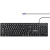 Perixx PERIBOARD-117P - Tastiera cablata PS2 Full Size - Lettere grandi - Nero - Inglese USA