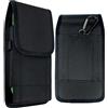 MyGadget Custodia da Cintura per Telefono [ Fino a 7 Pollici ] - Porta Cellulare con Moschettone - Utilizzabile Orizzontalmente o Verticalmente - Nero