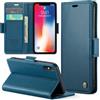 Phernykas Custodia a Libro Portafoglio per iPhone X & iPhone XS, RFID | 3 Slot - Per Pendolarismo, Flip Cover Doppia Fibbia Magnetica, Pelle PU Anti-Macchia, Supporto, Lavoro, Telefono Libretto