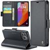 Phernykas Custodia a Libro Portafoglio per iPhone 15 Pro Max, RFID | 3 Slot - Per Pendolarismo, Flip Cover Doppia Fibbia Magnetica, Pelle PU Anti-Macchia, Supporto, Lavoro, Telefono Libretto