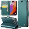 Phernykas Custodia a Libro Portafoglio per iPhone 15 Pro, RFID Magnetica | 3 Slot - Per Pendolarismo, Flip Cover Doppia Fibbia Laterale, Pelle PU Anti-Macchia, Supporto, Lavoro, Telefono Libretto