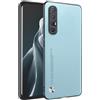HAFFAN Custodia Cover Protettiva per Cellulare per OPPO Find X2 Neo (6.5 inches), Stile Similpelle - Azzurro