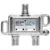 Axing BVE 20-01 Splitter 2 Vie, 5-1006 MHz partitore antenna con connettore F, per digitale terrestre e tv via cavo