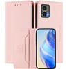 MOJIA Custodia per Motorola Moto Edge 30 Neo/Edge 30 Lite, Resistente a Cadute e Graffi, Alta qualità PU Pelle Stile Portafoglio Cover Folio con Chiusura Magnetica. Pink