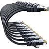 10Gsupxsel Cavo Ethernet Cat 6 da 0,5 m, confezione da 10 cavi patch Ethernet Cat6 da 10 Gbps, cavo di rete UTP Cat6 ad alta velocità in rame puro, cavo Cat 6 per rete domestica e ufficio, nero