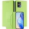 MOJIA Custodia per Motorola Moto Edge 30 Neo/Edge 30 Lite, Resistente a Cadute e Graffi, Alta qualità PU Pelle Stile Portafoglio Cover Folio con Chiusura Magnetica. Light Green