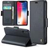 Phernykas Custodia a Libro Portafoglio per iPhone X/iPhone XS, RFID | 3 Slot - Per Pendolarismo, Flip Cover Doppia Fibbia Magnetica, Pelle PU Anti-Macchia, Supporto, Lavoro, Telefono Libretto