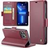 Phernykas Custodia a Libro Portafoglio per iPhone 13 Pro Max, RFID | 3 Slot - Per Pendolarismo, Flip Cover Doppia Fibbia Magnetica, Pelle PU Anti-Macchia, Supporto, Lavoro, Telefono Libretto