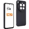 REY Cover in Gel TPU Nera per Vivo X300 PRO, Ultra Sottile 0,33 mm, Morbido Flessibile, Custodia Silicone