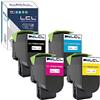 LCL Cartucce di Toner 71B0010 71B0020 71B0030 71B0040 71B20K0(KCMY) | 771B20C0 1B20M0 71B20Y0 CS317 CS317dn CX317 CX317dn CS417 CS417dn CX417 CX417de CS517 CS517de CX517 CX517de per Lexmark