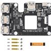 Waveshare PCIe TO USB 3.2 Gen1 HAT+ Expansion Card for Raspberry Pi 5, PI5 Adapter Board, 4 USB ports, 1-to-4 High-Speed USB Ports, HAT+ Standard, With Power Monitoring Chip & Fan Vent, Plug and Play