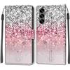 KENHONER Custodia per Samsung Galaxy S25 Plus, rosa | Portafoglio Pelle PU, Magnetica, Resistente Agli Urti, Scomparto Carte Credito, Pieghevole, Flip Libro, Motivo