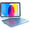KARFUN Custodia con tastiera per iPad 11a/10a Gen, QWERTY Italiano