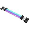 predolo Prolunga Cavo RGB Guaina Cavo PCIe Color Line Neon indirizzabile Durevole per Custodia PC, Nero 2x8PIN