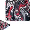 ELLENNE Tappetino Mousepad Vetro Temperato 300×260mm Liquid Art Red C3