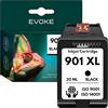 EVOKE 901 XL Inchiostro compatibile con HP officejet 4500 4600 J4580 J4660 J4680 Nero (nero) 1000 pagine 20 ml