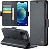 Phernykas Custodia a Libro Portafoglio per iPhone 12 Pro, RFID Magnetica | 3 Slot - Per Pendolarismo, Flip Cover Doppia Fibbia Laterale, Pelle PU Anti-Macchia, Supporto, Lavoro, Telefono Libretto