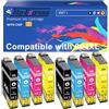Tito-Express EcoSerie Cartucce compatibili con Epson 604 XL 604XL Multipack per Expression Home XP-2200 XP-2205 XP-3200 3205 XP-4200 XP-4205 per Workforce WF-2910 DWF WF-2930 DWF WF-2935 DWF WF-2950 DWF, confezione da 8