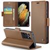 Phernykas Custodia a Libro Portafoglio per Samsung Galaxy S21 Ultra, RFID | 3 Slot - Per Pendolarismo, Flip Cover Doppia Fibbia Magnetica, Pelle PU Anti-Macchia, Supporto, Lavoro, Telefono Libretto
