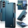 Phernykas Custodia a Libro Portafoglio per Z Fold 7, RFID Magnetica | 3 Slot - Per Pendolarismo, Flip Cover Doppia Fibbia Laterale, Pelle PU Anti-Macchia, Supporto, Lavoro, Telefono Libretto