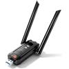 Lexrumy 6500 Mbps Chiavetta WiFi 7, Scheda di Rete Wireless Tri-Band 2.4/5/6 GH