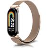 PaceBid Metallo Cinturino per Xiaomi Smart Band 10/9/8,Acciaio Inossidabile