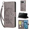 SIENIANLINE Cover per Google Pixel 8 Pro PU Pelle Custodia Flip Grigio | Custodia flip in pelle PU, Chiusura magnetica, Supporto regolabile, Scomparti schede, Protezione totale per Pixel 8 Pro