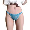 FASXIR Mini mutandine in pizzo bikini sexy slip perizoma perizoma trasparente T posteriore biancheria intima per donne uomini, Blu Mutandine Donna, taglia unica