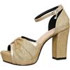 Generico Scarpe con Tacco e Plateau Spuntate 36-42 EU in Vernice Pelle Sandali Estive Comode con Caviglia e Punta a Pesce Scarpe Cerimonia Eleganti Tacchi Heels Moda per Lavoro Festa Sposa Passerella,