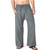 PANASIAM Pantaloni Leggeri in Cotone - Stile Pantaloni da Pescatore Thai | Pantaloni comodi, pantaloni da infilare unisex, vita elasticizzata & coulisse, ideali per smart working, ospedale & yoga