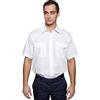 Mirabella Health & Beauty Camicia Pilota Uomo a Maniche Corte Bianco 18.5