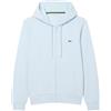 Lacoste Felpa da Uomo in Pile Non Spazzolata con Mezza Zip, Blu Pallido, S