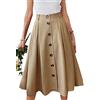 JayscreateEU Gonna estiva da donna, in jeans, con tasca, con orlo tascabile, con frange, colore nero, S