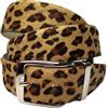 UPGRADE 3STYLE Cintura in vera pelle cavallino maculata leopardata zebrata patchwork accorciabile senza viti. confezione in cartone eco e sacchetto cotone. Made in Italy.