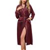 Sopesil Accappatoio da Donna Elegante Kimono Donna Accappatoio Lungo con Cintura e Tasche Adatto per Casa Spa Bagno S-XXL