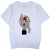 Charous T-shirt in cotone con stampa a cartoni animati di The Seven Deadly Sins, personaggio Escanor, maglietta casual per fan di anime manga, cosplay, bianco, 3XL